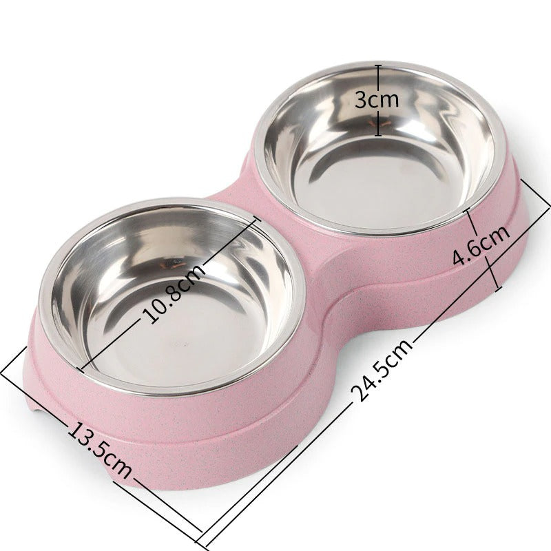 Double Stainless Steel Pet Feeding Bowls