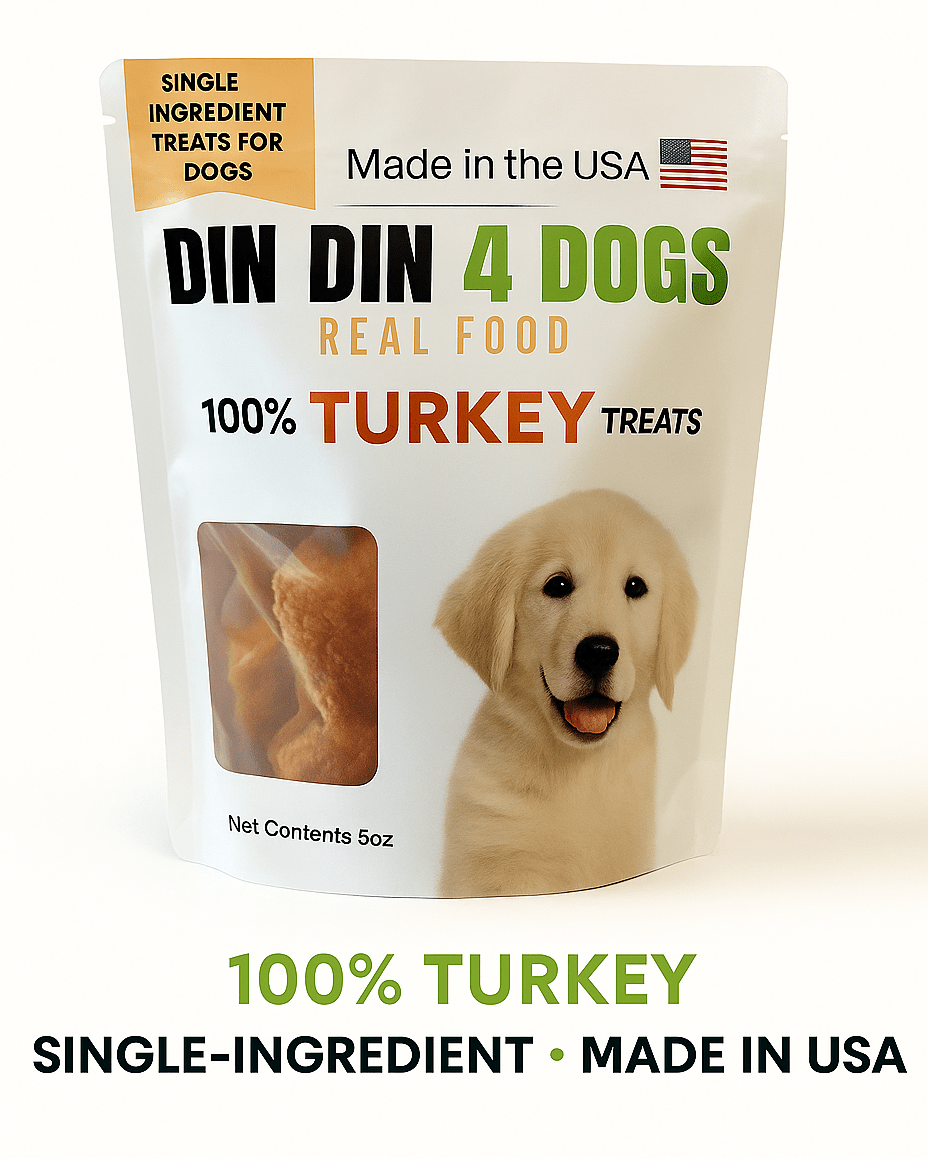 Turkey Dog Treats, 5 Ounce Bag, Single Ingredient, High Protein